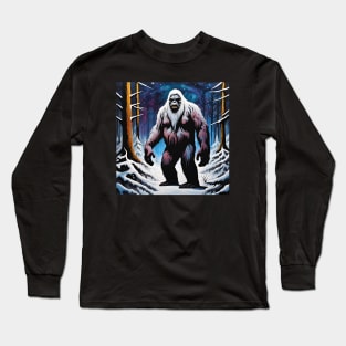 Snowy Bigfoot Long Sleeve T-Shirt